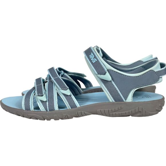 TEVA Tirra Sandals Size 7Y Youth 7 Alaskan Blue Gray Strappy Hiking Adventure - Picture 15 of 16